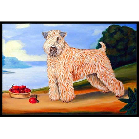 Carolines Treasures 24 x 36 in. Wheaten Terrier Soft Coated Indoor Or Outdoor Doormat 7509JMAT